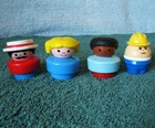 Vintage Fisher Price Little People Chunky 1990 Lot of 4 NICE!