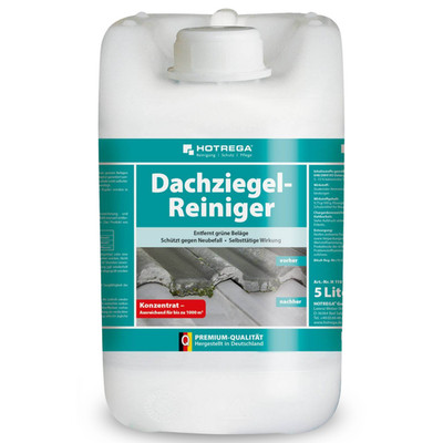 HOTREGA Dachziegel Reiniger Grünbelagentferner Steinreiniger Dachreiniger 5L