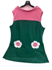 Smak‎ Parlour Retro 60s Mod Mini Sheath Dress 4XL Emerald Pink Daisy Pocket