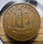 Photo of a 1956 Elizabeth II Half Penny from an eBay listing that sold on Apr 24, 2026
