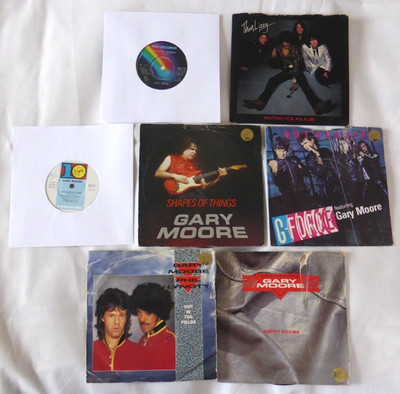 Lot: 7 X 7'' GARY MOORE/THIN LIZZY VINYL- PARISIENNE WALKWAYS/HOT GOSSIP/SHAPES