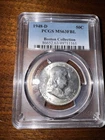 1948-D Franklin Half Dollar Boston Collection MS63 FBL PCGS Blue Label