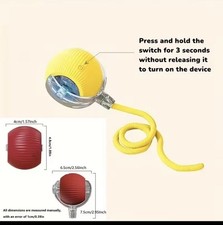 Interactive Smart Dog Cat Toy Automatic Rolling Pet Ball Rechargeable YELLOW