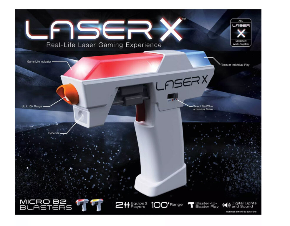 2 BLASTERS - Laser X Two Player Micro B2 Blaster Laser Tag