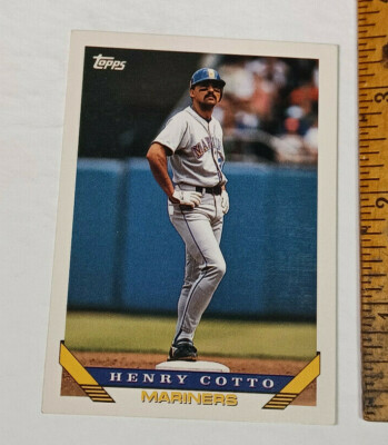 rare 1993 topps baseball cards 1993 206 Henry Cotto Mariners Topps Baseball Card MLB Rare Vintage