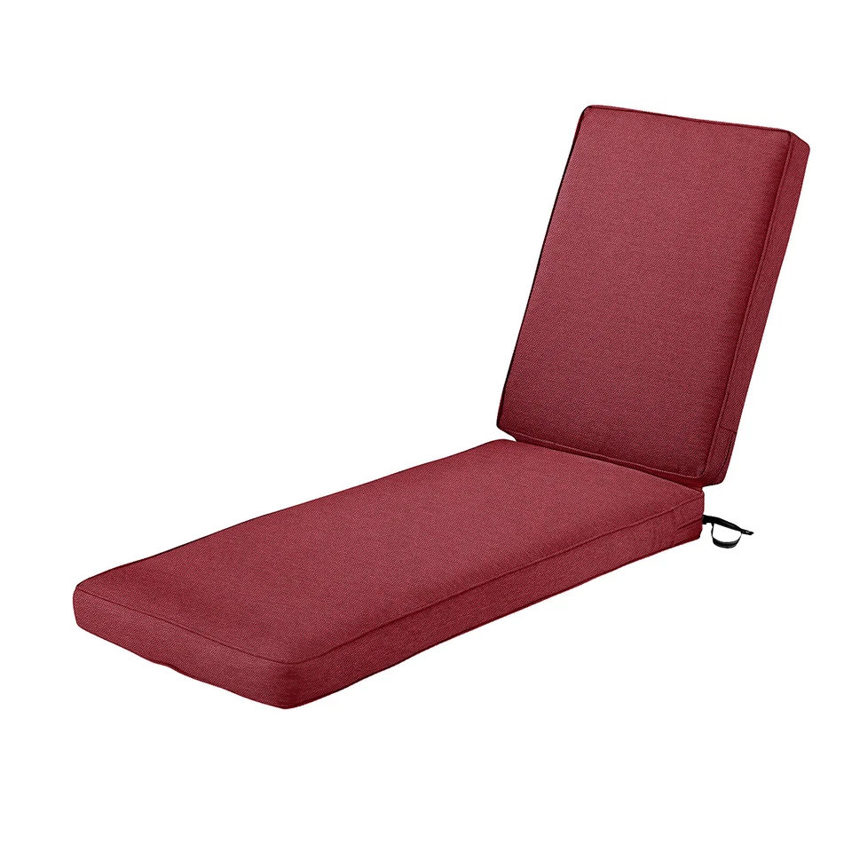 Outdoor Water Resistant Patio Chaise Lounge Cushion w/High-Density Sponge Fill - Image 3 of 4