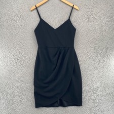 Lulus Dress Womens Medium Forever Your Girl Black Bodycon Mini Stretch Cocktail