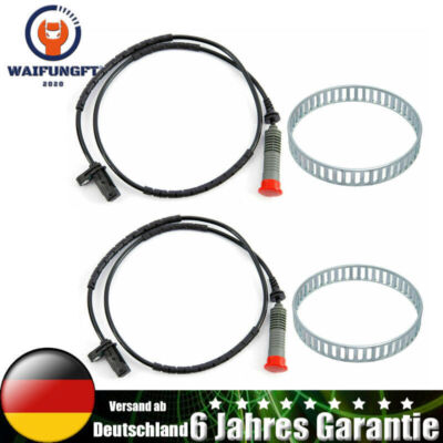 2X ABS-Sensor + ABS-Ring 48 Zähne Hinten Für BMW 1er E81 E87 3er E50 E46 E90 E91