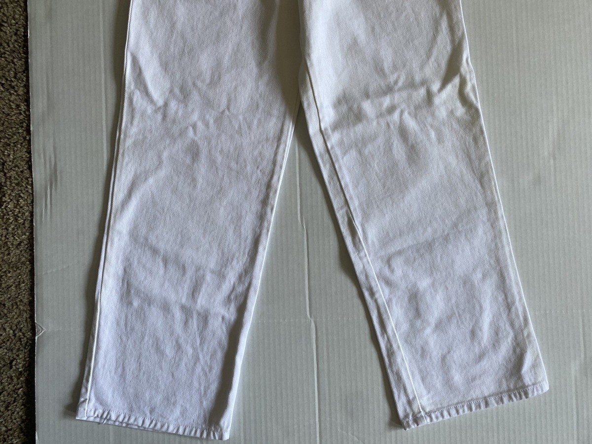 Solo Semore Jeans 28 WHITE NEW Baggy Denim Wide Leg 90s Y2k