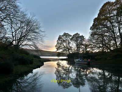 Foto 12x8 Inlet to Bay Quarry, Munlochy Bay in der Abenddämmerung Stein aus dem Steinbruch c2016