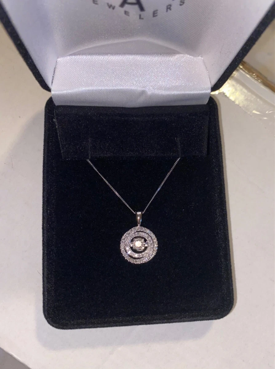 Center of Me Diamond Necklace 1/2 ct tw 10K White Gold 18