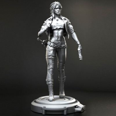 The Witcher 3 Ciri  1/8 24cm 3D Print Figure Model Kit Unpainted Unassembled GK