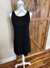Oscar de la Renta Vintage USA Black Sheer Tunic Dress Large