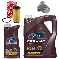 MotoröL Filter Set Mannol 5W-30 6 Liter + Schraube FüR Dacia Dokker Sandero II