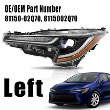 Left Driver Side LED Headlight For 2023 2024 Toyota Corolla L LE LH 81150-02Q70
