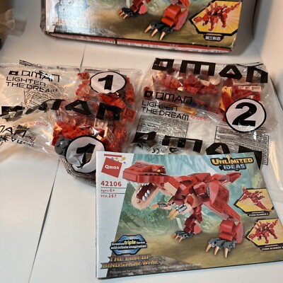 Qman Enlighten Unlimited Ideas Brick Block Building Kit Toy - Dinosaurs