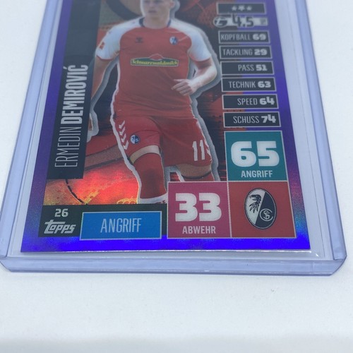 2020-21 Topps Chrome Match Attax Bundesliga Demirovic Purple Refractor 269/299 - Bild 3 von 7