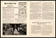 1929 Reed's Riteway Hardware Store Photo Ogden Utah 2-Page Article Print Ad