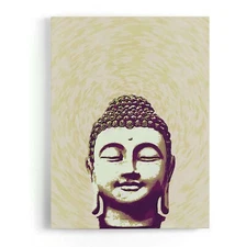 Peaceful Buddha Framed Canvas Stretched Ready to Hang 50x40 Home decor Gift.