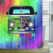 The Car Full Of Flower 3D Shower Curtain Waterproof Fabric Bathroom Decoration