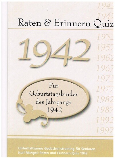 Thumbnail - Raten Und Erinnern Quiz 1942 - Für Geburtstagskinder Des Jah ...