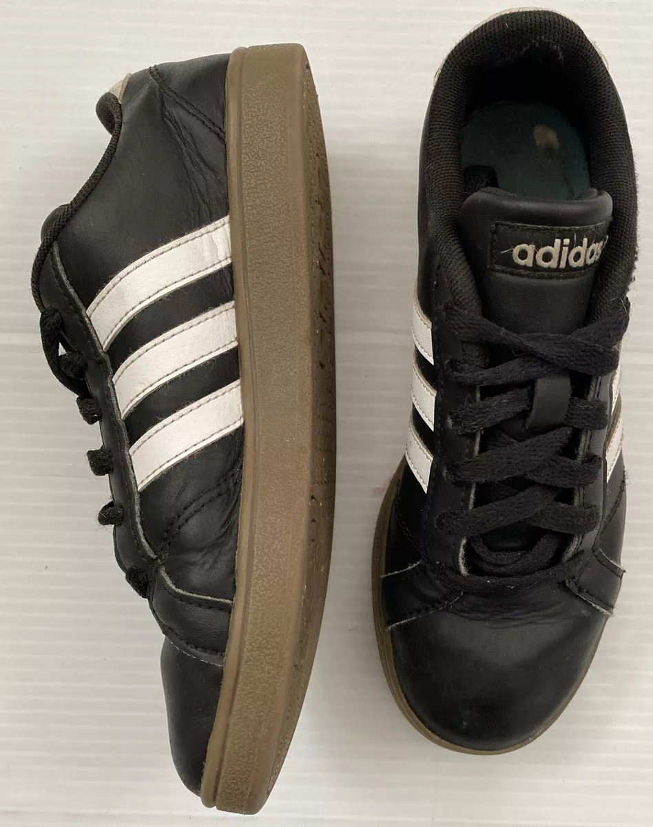 Boys black store leather sneakers