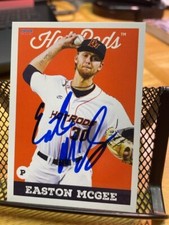 Easton McGee Signed Autographed 2019 Hot Rods Team Card Mariners