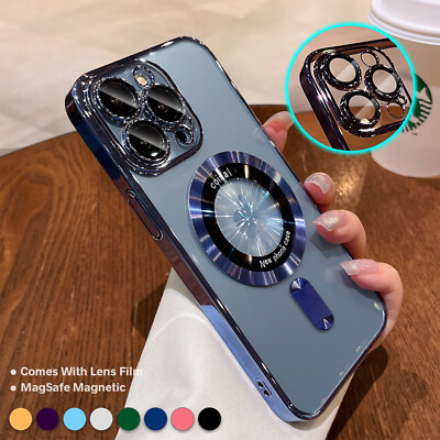 For iPhone 16 15 14 13 12 Pro Max Shockproof Case &Screen Protect & Camera Len