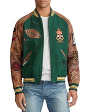 polo wool blend letterman jacket