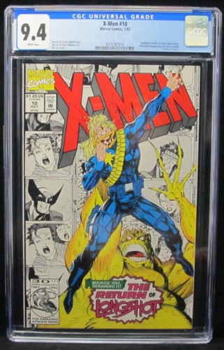 X-MEN #10 CGC 9.4 NM White Pages Longshot Dazzler Mojo App. 1992 Marvel Comics
