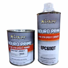 1 qt Kirker Enduro Prime Epoxy Primer Gray EP611QT and 1 qt Catalyst EPC611QT