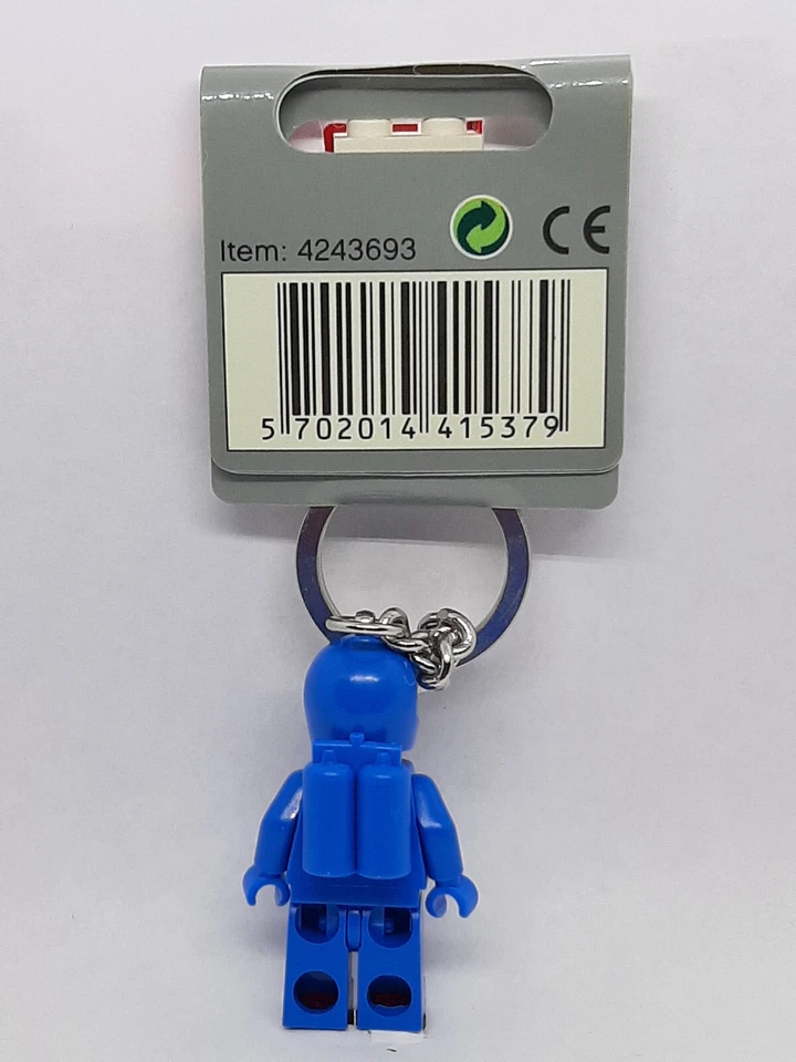 Lego Blue Spaceman Keyring (2004) Space City Key Chain 850759 Rare Gray Tag - Image 3 of 3