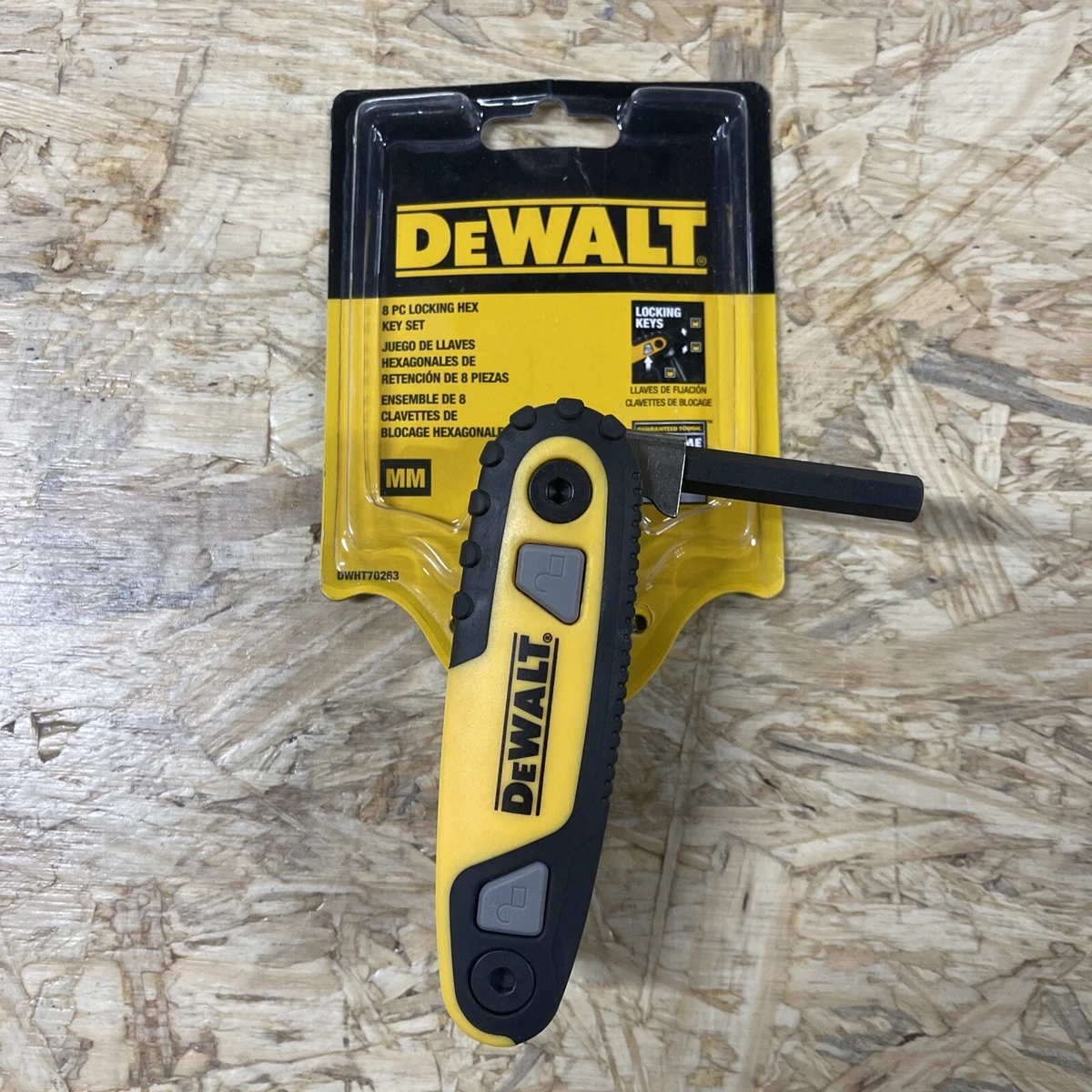 DEWALT Tools Folding Hex Key Locking Wrench Set 8 pc Allen Metric CHN DWHT70263