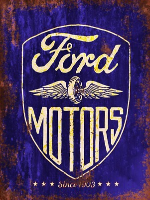 Ford Motors, Retro Replik Vintage Stil Metallschild/Schild Geschenk Garage