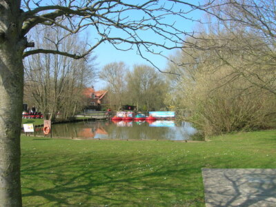Photo 6x4 Primrose Valley Holiday Park Boating Lake Hunmanby Moor  c2009