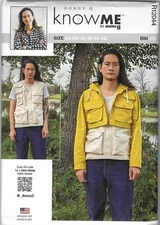 Know Me R12044 Sewing Pattern Men's Jacket & Vest SZ 34-42 UNCUT