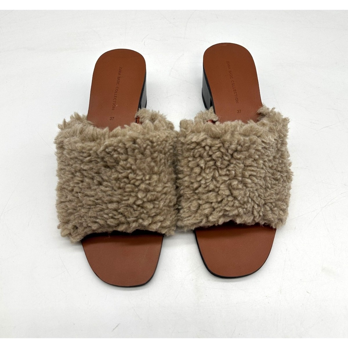 Ladies Sandals Zara Faux Fur Sandals ZARA Woman Limited Edition