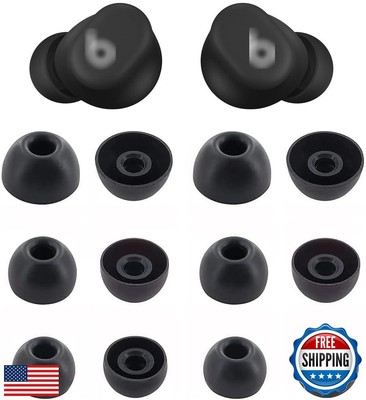 ALXCD Eartips Compatible with Beats Solo Buds, S/M/L 3 Sizes 6 Pairs Soft Sil