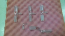 Lot of 5pc Aldrich Glass Adapters Laboratory Glassware