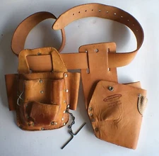 McGuire Nicholas Leather Pouch Bag DM-415UV with bag and new belt