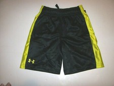 NEW Under Armour 2T elastic waist shorts baby boy black neon yellow drawstring