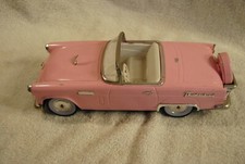Tin Japan Toy Car Convertible Thunderbird 1956 Pink Model