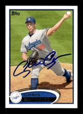 CHRIS CAPUANO SIGNED 2012 TOPPS #482 - ON-CARD AUTOGRAPH - LOS ANGELES DODGERS