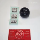 Genuine OEM Toyota TRD Shift Knob & Shift Plate Decal Set Leather Carbon 12x1.25