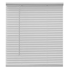 Homepointe 3564LFC Cordless PVC Light Filtering Mini Blinds, White, 1 In. Slats,