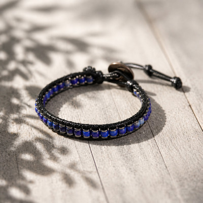 A+ Lapis Lazuli Hematite Bracelet Natural Stone Healing Protection Gift for Men