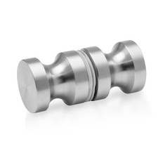 Shower Glass Door Handle, Brushed Nickel, Double Sided, 5/16  1/2" Glass