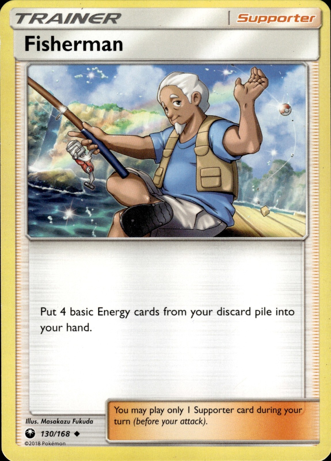 Pokemon TCG Card Fisherman Supporter SM - Celestial Storm 130/168