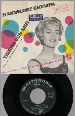   7'' 1961 Hannelore Cremer SCHLAGER FESTIVAL Träum Von Mir Metronome 246 PIC NM 