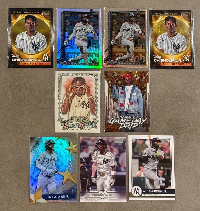 MLB BASEBALL TOPPS 2025/2026 JAZZ CHISHOLM JR. CARD LOT NEW YORK YANKEES